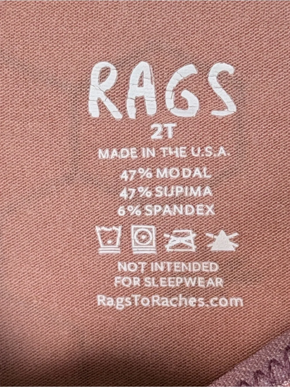 Rags Pink Honeycomb Raglan Short Romper